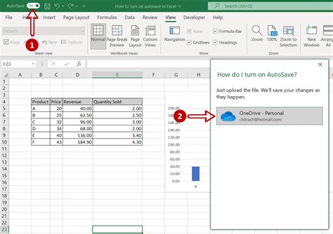 AutoSave in Excel .